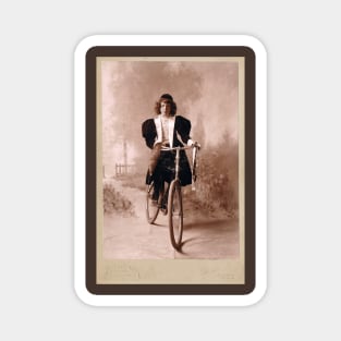 Young Boy on Bicycle Magnet