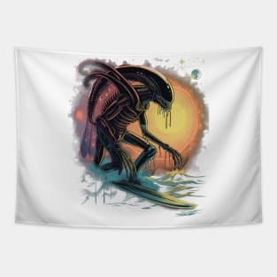 Alien surfing 88066 Tapestry