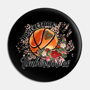 Aesthetic Pattern Timberwolves Basketball Gifts Vintage Styles Pin