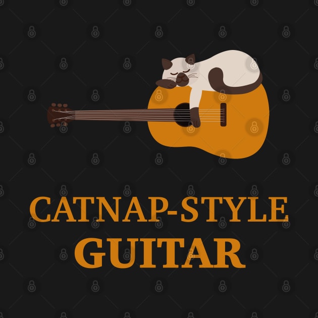Siamese Cat on Acoustic Guitar | Guitarist Gift Ideas by Fluffy-Vectors