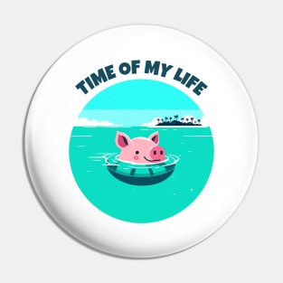 Time of My Life | Swimming Pig of the Bahamas Floating in the Sea | Piglet | Travel | Animal | Cruise | Vacation | Beach | Summer Pin