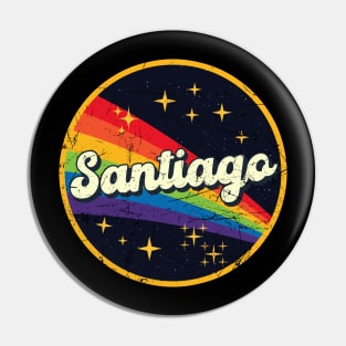 Santiago // Rainbow In Space Vintage Grunge-Style Pin