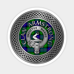 Clan Armstrong Crest & Tartan Knot Magnet