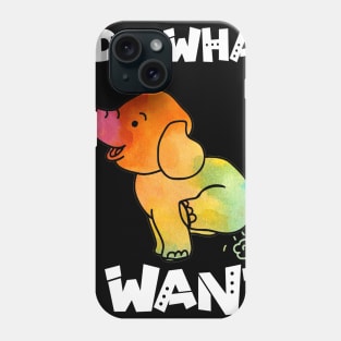 I Do What I Want Elephant Doing Yoga Exhale Phone Case