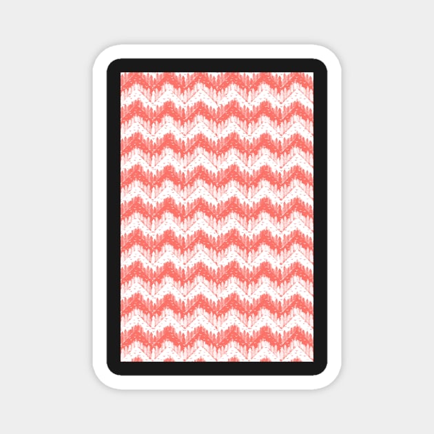 living coral forest chevron Magnet by B0red