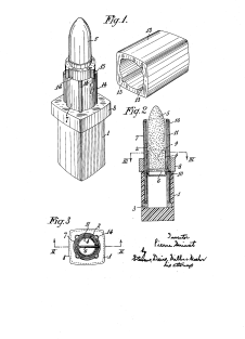 Lipstick Vintage Patent Drawing Magnet