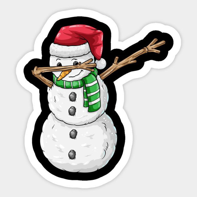 Dabbing Snowman Winter Funny Kids Christmas Gift Dabbing Snowman