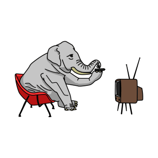 Elephant watching television T-Shirt