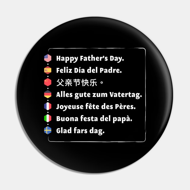 Happy Father’s Day in many languages Pin by Parrot Designs