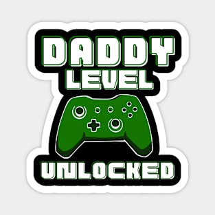 Pregnancy Announcement Daddy Level Unlocked Funny First Time New Expecting  Dad Gamer Birthday Gift Magnet