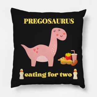 Preggosaurus cute pregnancy dinosaur for a mom to be Pillow