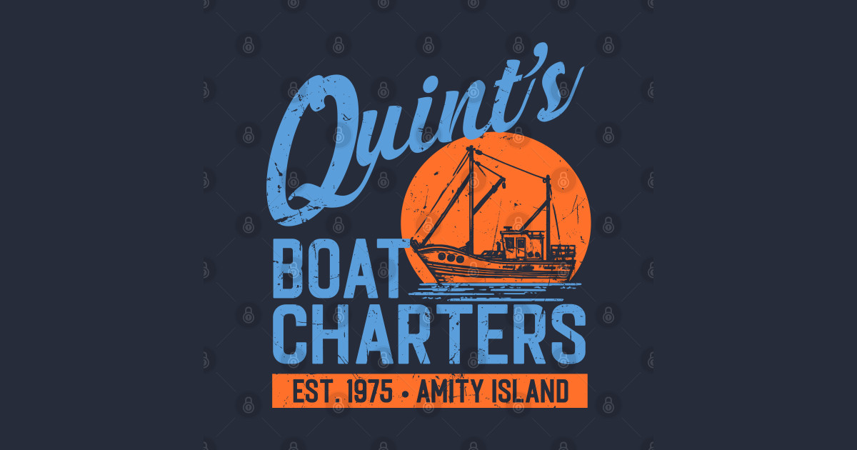 Quint's Boat Charters Jaws TShirt TeePublic