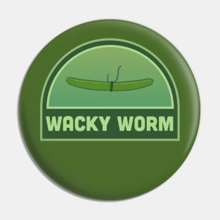 Wacky Worm Fishing Lure Tacklebox Label Pin