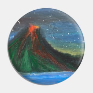 Hawaii Volcano Eruption Pin