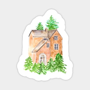 Christmas cottage Magnet