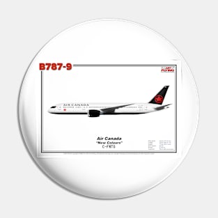 Boeing B787-9 - Air Canada "New Colours" (Art Print) Pin