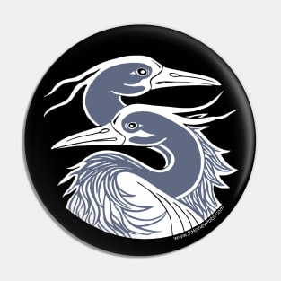 Great Blue Herons Pin