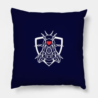 Geometric Bee Protector Superhero Pillow