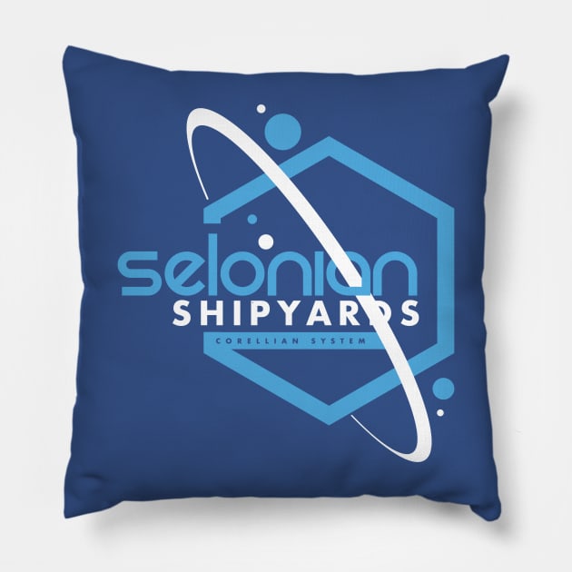 Selonian Shipyards Pillow by MindsparkCreative