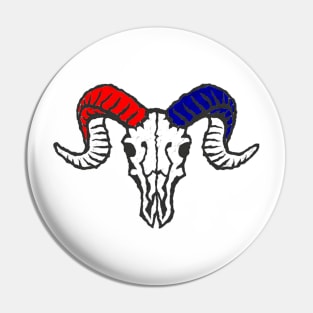 Ram Skull Home of The Free Front and Back designs Pin