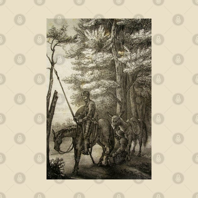 Don Quixote Antique Engraving by chilangopride