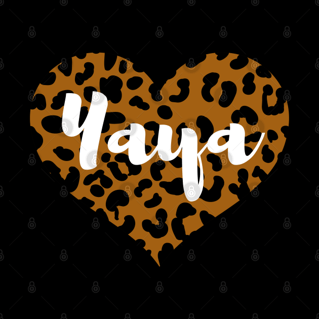 Cute Leopard Print Yaya Heart by Hello Sunshine