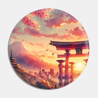 Japanese Landscape Pin