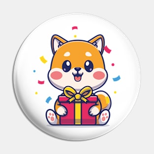 Cute Kawaii Cat with Gift Pin