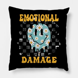 Emotional Damage Slogan, Daisy Melting Smile Pillow