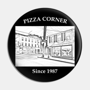 Pizza Corner Black Pin