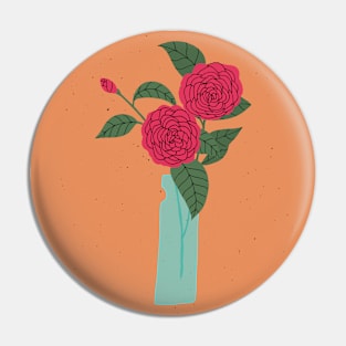 Floral drawing I: camelia Pin
