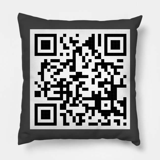 QR Code - Never gonna give you up Pillow by Gadingshopart