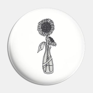 Flower vase B&W Pin