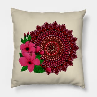 Hibiscus mandala Pillow