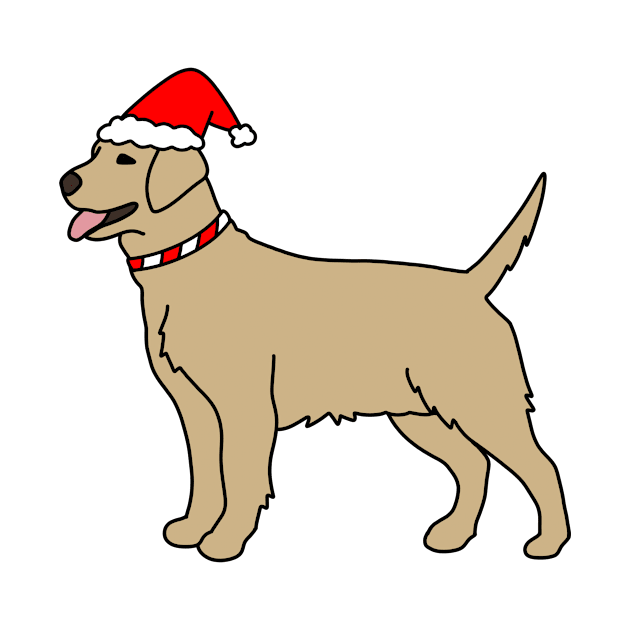 Christmas Dog by Kelly Louise Art