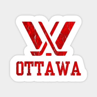 Distressed Ottawa PWHL Magnet