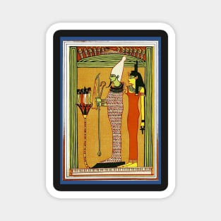 Isis and Osiris Papyrus print Magnet