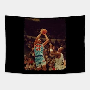 Derrick Coleman with The Lefty Stroke Tapestry