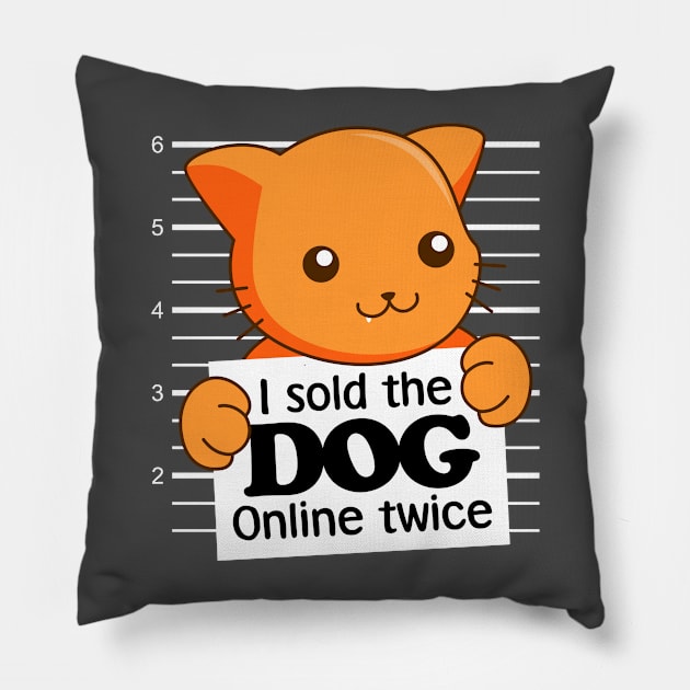 Funny Cat Mugshot Pillow by VomHaus