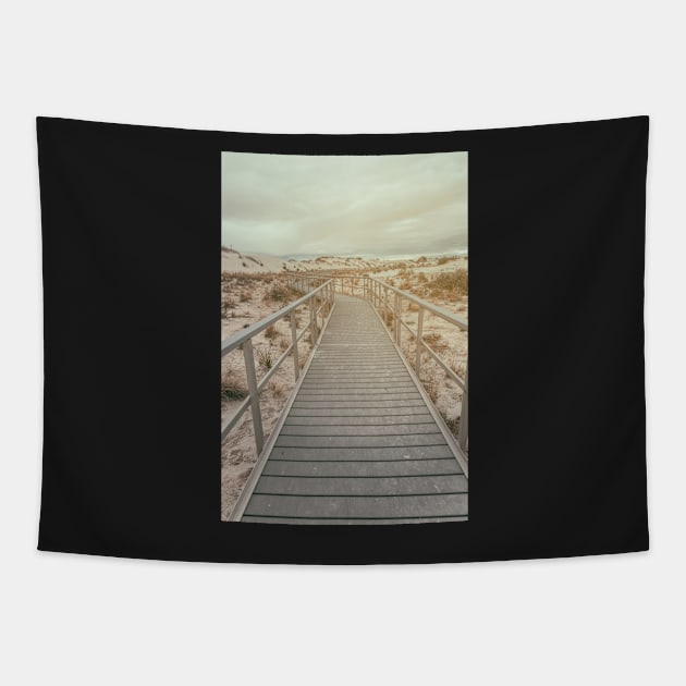 White Sand Dunes Bridge Tapestry by jvnimages