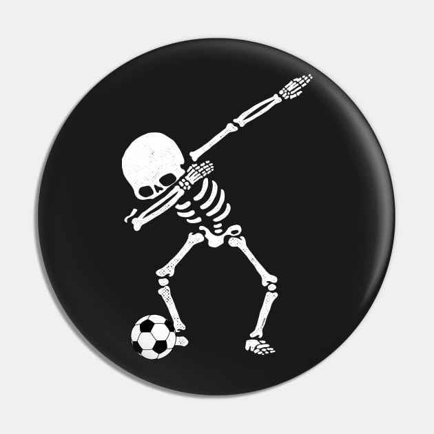 Halloween Dabbing Skeleton Soccer Ball T-Shirt Skeleton Dab Pin by vo_maria