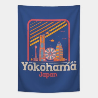 Yokohama, Japan City Vintage Tapestry