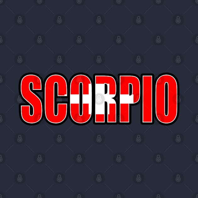 Scorpio Switzerland Horoscope Heritage DNA Flag by Just Rep It!!