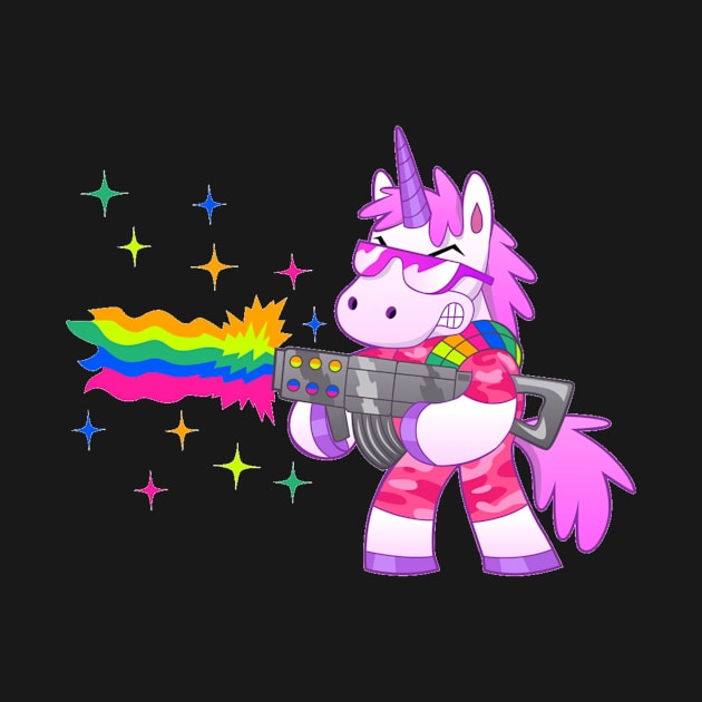 Unicorn Shooting With A Rainbow Gun by saigon199x