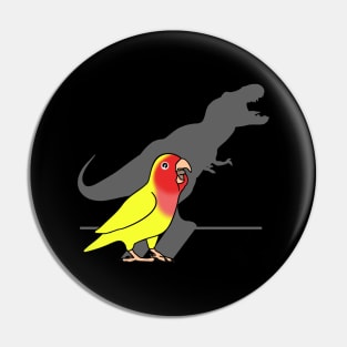 T-Rex Shadow Rosy faced Yellow Lovebird Pin