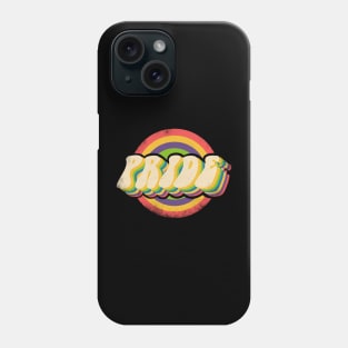 pride rainbow reto Phone Case