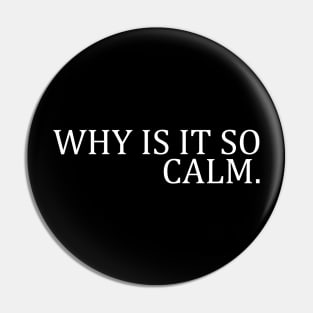 WHY IS IT SO CALM Pin