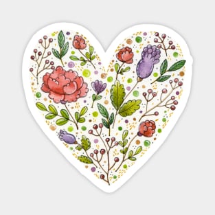 Floral Heart Magnet