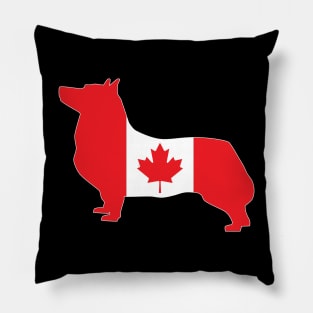 Swedish Vallhund Canada Flag Filled Pillow