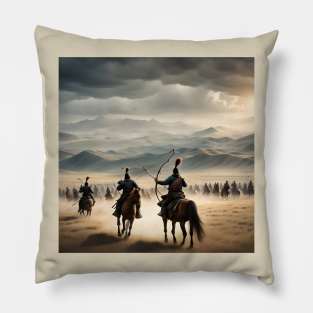 Mongolian inspired art Pillow